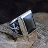 Stone Temple Ring Turquoise or Onyx Men's MC41MR